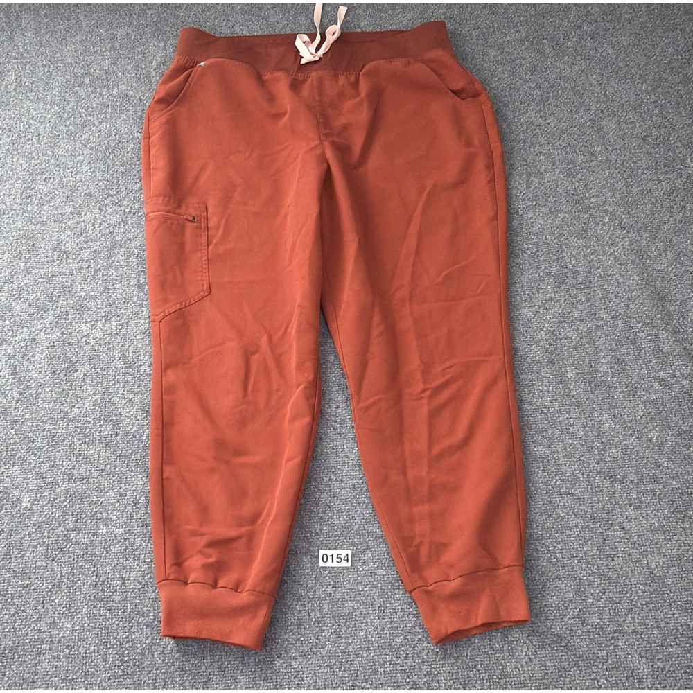 FIGS Scrub Pants Womens XXL P Petite Rust Orange Jogger Technical‎ Collection